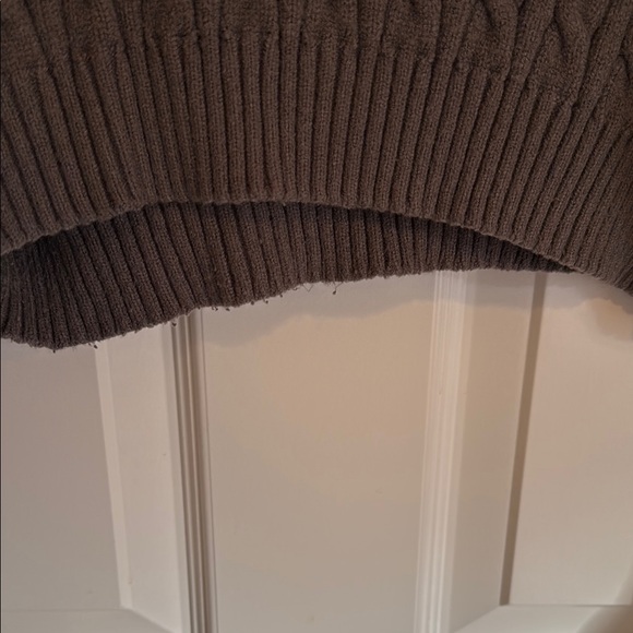 Alter'd State women's cable Knit Cropped Sweater - olive green, size M - Picture 5 of 10